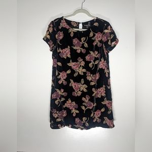 Massimo Fabbro Italy Floral velvet shift dress - size 6